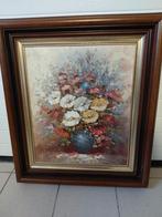 Schilderij ,bloemen in vaas 70cm op 80cm, Ophalen