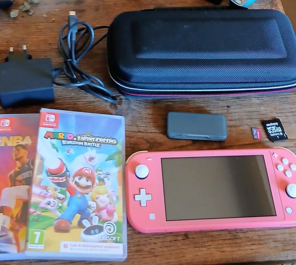 Pack Nintendo Switch, carte mémoire, jeux, sac de rangement, Enlèvement ou Envoi