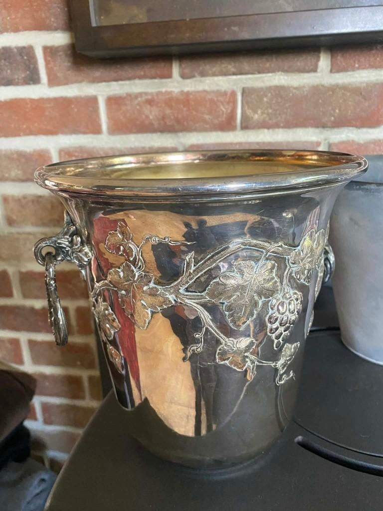 Seau à champagne et 6 coupes - Wiskemann - très ancien, Antiquités & Art, Enlèvement ou Envoi