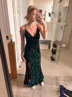 Lang groen glitterkleed van F&P, Kleding | Dames, Jurken, Ophalen of Verzenden, Zo goed als nieuw, Maat 36 (S), F&P