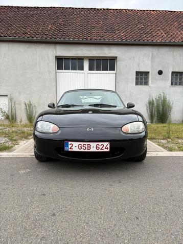 Mazda MX5 nb, Autos, Cuir, Noir, 2 portes, Particulier