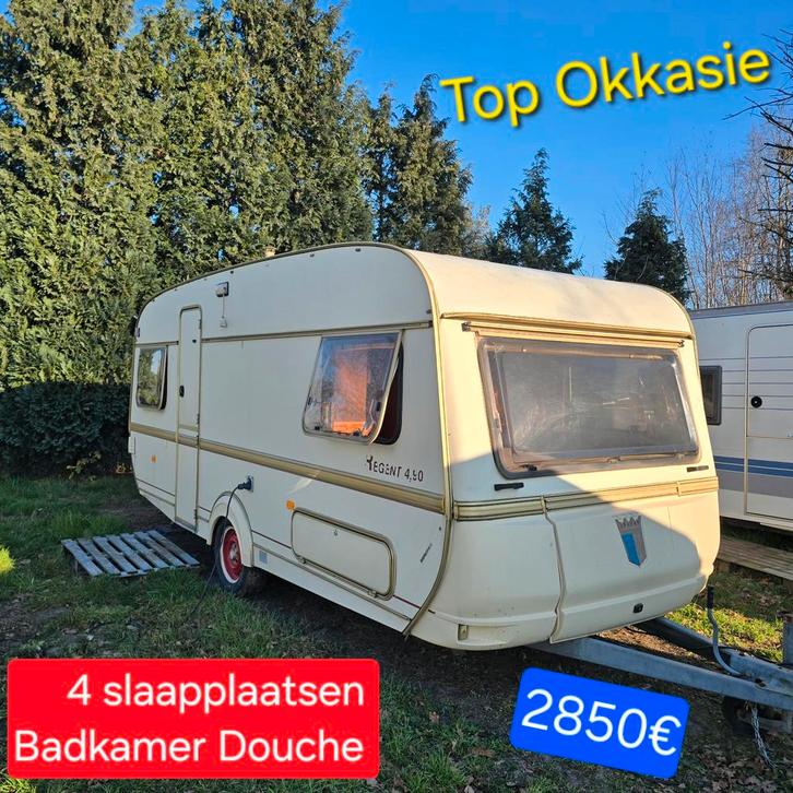 Caravane Tabbert, 4 couchettes, douche, chantier naval, camp, Caravanes & Camping, Caravanes Accessoires, Enlèvement