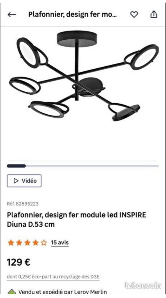 Plafonier design, Maison & Meubles, Lampes | Plafonniers, Neuf, Enlèvement ou Envoi