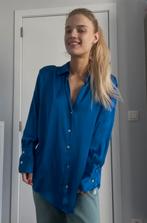 Zara blouse satijn S, Kleding | Dames, Blouses en Tunieken, Ophalen of Verzenden, Nieuw, Blauw
