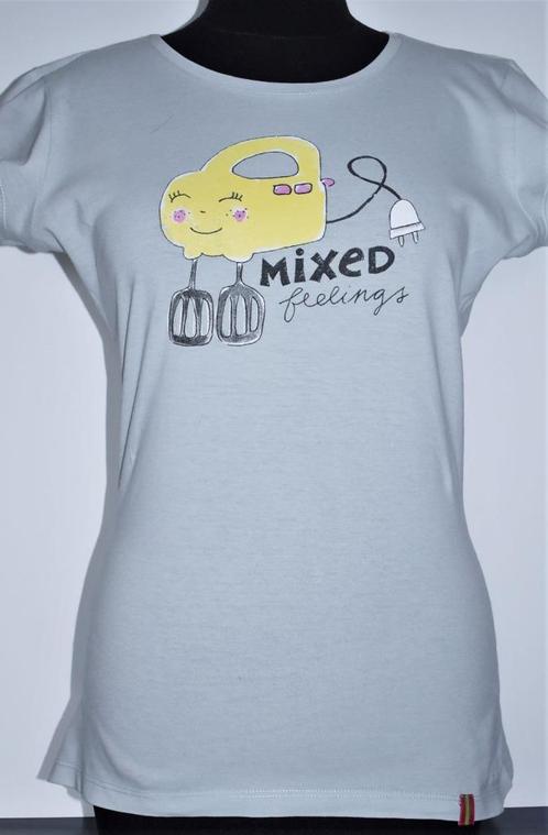 Blond : T-shirt / Shirt tekst + afb : "Mixed Feelings" / S, Vêtements | Femmes, T-shirts, Porté, Taille 36 (S), Bleu, Manches courtes