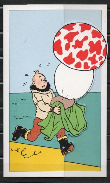 Carte postale : Hergé : Tintin - BASF - Système pop up beschikbaar voor biedingen