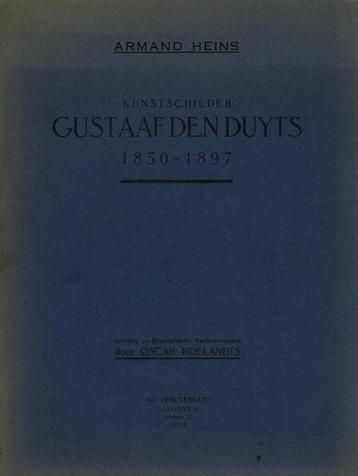 Kunstschilder Gustaaf Den Duyts 1850 - 1897, Enlèvement ou Envoi, Utilisé