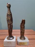 JANSSENS Salon "Personnage debout" 2 statues en bronze, Antiquités & Art, Enlèvement ou Envoi