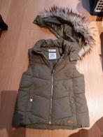Kaki bodywarmer met afneembare kap H&M mt 134-140, Gebruikt, Meisje, H&M, Ophalen of Verzenden