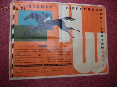 OOSTENDE: Affiche: ''Oostende Wellington Hippodrome''. 1971., Sports & Fitness, Sports & Fitness Autre, Utilisé, Enlèvement ou Envoi