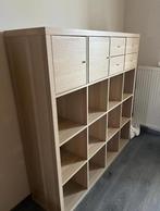 Ikea kallax kast 4x4 met 2 deuren + 4 lades, Ophalen, 100 tot 150 cm, 100 tot 150 cm, Zo goed als nieuw