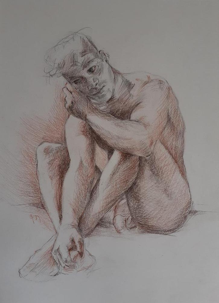 "Damion" - Greg, Antiek en Kunst, Kunst | Tekeningen en Fotografie, Ophalen of Verzenden