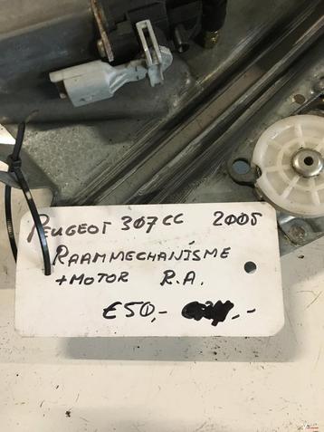 Peugeot 307 CC 2005  Elektr Raammechanisme Rechtsachter met  beschikbaar voor biedingen