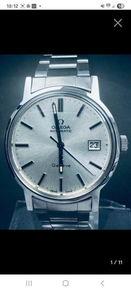 Omega Geneve automatisch horloge, Handtassen en Accessoires, Horloges | Heren, Gebruikt, Polshorloge, Omega, Staal, Staal, Ophalen of Verzenden