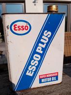 Vintage olieblik ESSO PLUS Motor Oil, Verzamelen, Merken en Reclamevoorwerpen, Ophalen of Verzenden, Zo goed als nieuw