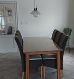 Eiken tafel en 6 stoelen, Huis en Inrichting, Ophalen, Gebruikt