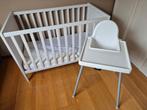 Babybed en kinderstoel, Ophalen, Zo goed als nieuw, Minder dan 140 cm, Matras