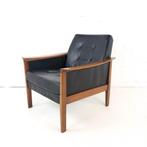Vintage Deens design fauteuil, Gebruikt, Leer, Ophalen
