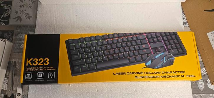 K323 Keyboard Toetsenbord, Computers en Software, Toetsenborden, Nieuw, Qwerty, Bedraad, Ergonomisch, Ophalen of Verzenden