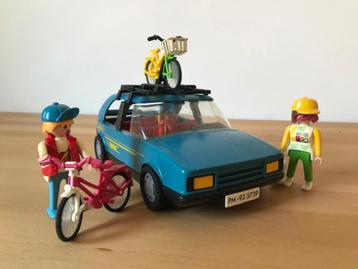 Playmobil blauwe familiewagen met fietsen (Ref 3739) beschikbaar voor biedingen