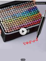 Coffret de Marqueurs d'art-marqueurs permanents à double poi, Ophalen, Nieuw, Potlood of Stift