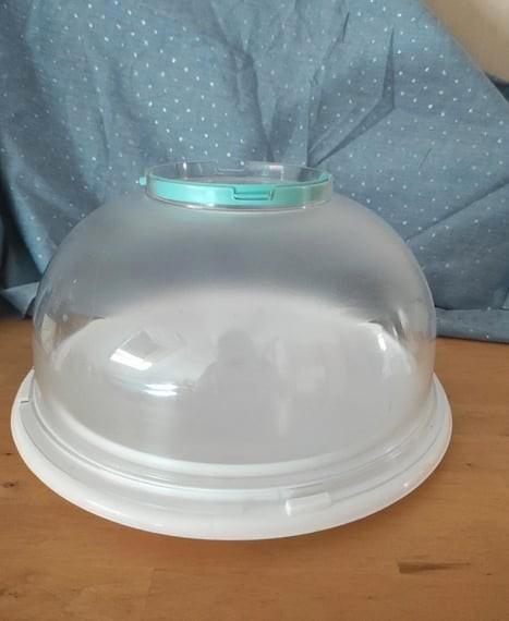 Groot taart bewaarstolp opberg doos hendel draagbaar 31 cm, Huis en Inrichting, Keuken | Servies, Zo goed als nieuw, Schaal of Schalen