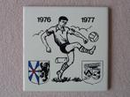 geglazuurd emaille tegel 1976 - 1977 voetbal Oostende PERKEZ, Verzamelen, Ophalen of Verzenden, Zo goed als nieuw, Overige typen