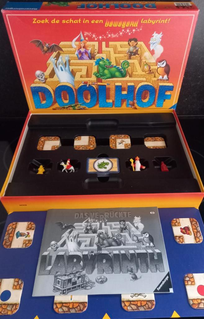 DOOLHOF gezelschapsspel, Hobby en Vrije tijd, Gezelschapsspellen | Bordspellen, Gebruikt, Een of twee spelers, Drie of vier spelers