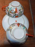 2 tasses à thé anciennes porcelaine fine JAPON, Antiquités & Art, Enlèvement ou Envoi