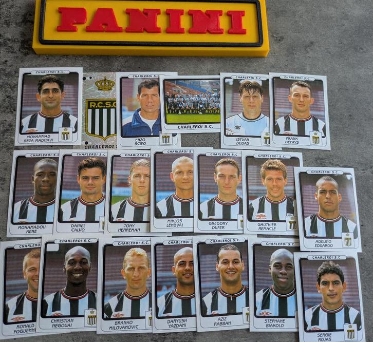 LOT DE 20 AUTOCOLLANTS PANINI FOOTBALL 2002 CHARLEROI SC, Hobby & Loisirs créatifs, Autocollants & Images, Neuf, Envoi