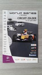 World Series by Renault 2007 Circuit Zolder - programme, Comme neuf, Enlèvement ou Envoi, Renault
