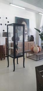 vintage zwarte vitrinekast, Antiquités & Art, Curiosités & Brocante, Enlèvement