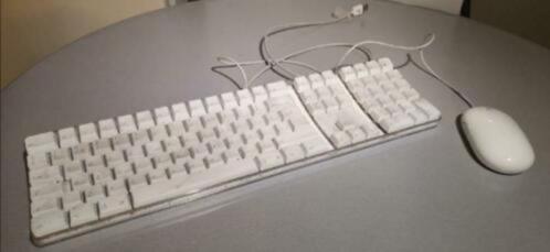 Apple  T/M en Mac Mini 3.1 YM936BAL9G5 en Iomega Ext. H.S., Computers en Software, Toetsenborden, Gebruikt, Qwerty, Bedraad, Toetsenbord en muis-set