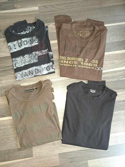 4 Shirt heren, Armani, DKNY / Desigual / Petrol Industries,L, Kleding | Heren, T-shirts, Zo goed als nieuw, Maat 52/54 (L), Ophalen of Verzenden