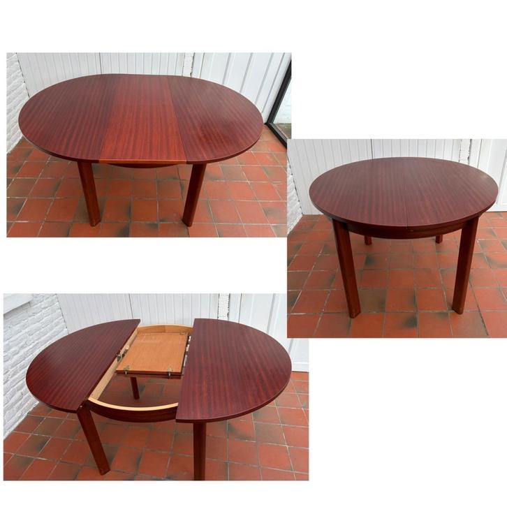 Tafel scandinavish vintage, Huis en Inrichting, Tafels | Eettafels, Gebruikt, Ovaal, Teakhout, Ophalen