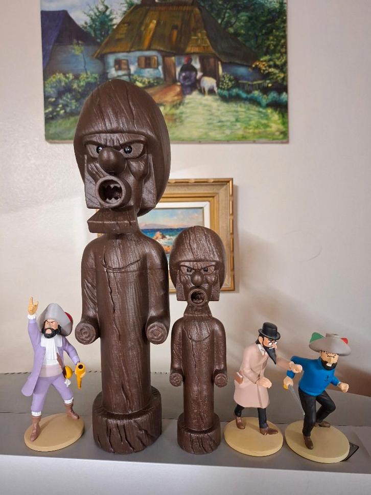 Handgeschilderde totem van de Ridder van Haddoque, Verzamelen, Beelden en Beeldjes, Nieuw, Overige typen, Ophalen of Verzenden