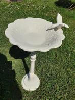 PRACHTIG VOGELBAD IN WIT GEPATINEERD GIETIJZER, Ophalen of Verzenden, Zo goed als nieuw