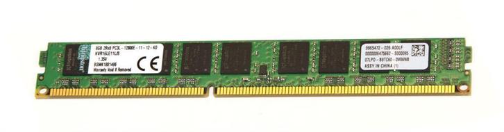8GB 2Rx8 PC3L-12800E DDR3-1600 Unbuffered ECC Kingston, Computers en Software, RAM geheugen