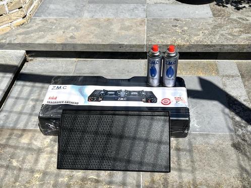 Z.M.C Campinggasfornuis, 2 pits, met adapter voor lpg aanslu, Caravans en Kamperen, Kampeeraccessoires, Nieuw, Ophalen