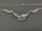 Massief zilver halsketting met markasiet, Ophalen of Verzenden, Zo goed als nieuw, Zilver, Zilver