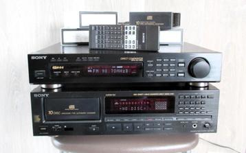 10 CD wisselaar Sony  CDP - C910  & Sony tuner st-s39  beschikbaar voor biedingen