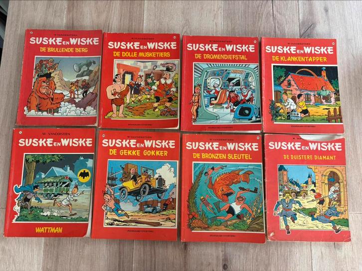 8x Suske en Wiske –klassieke rode reeks–Studio Vandersteen, Verzamelen, Stripfiguren, Zo goed als nieuw, Suske en Wiske, Ophalen of Verzenden