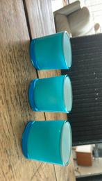 Theelichthouder 3 stuks, Huis en Inrichting, Ophalen, Zo goed als nieuw, Blauw