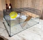 Hamsterkooi  met glazen bak, Dieren en Toebehoren, Kooi, Gebruikt, Hamster, 75 tot 110 cm