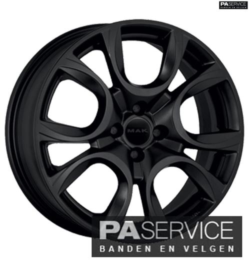 Nw 17 inch Matt Black MAK Torino set voor FIAT 500 4x98, Auto-onderdelen, Banden en Velgen, Velg(en), 17 inch, Ophalen of Verzenden