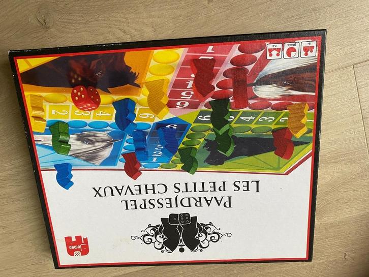 Jumbo paardjesspel of mens erger je niet tot 4 spelers, Hobby en Vrije tijd, Gezelschapsspellen | Bordspellen, Gebruikt, Een of twee spelers