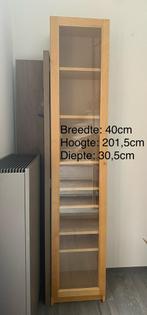Ikea billy kast - vitrinedeur - hout glazen deur, Ophalen, Zo goed als nieuw