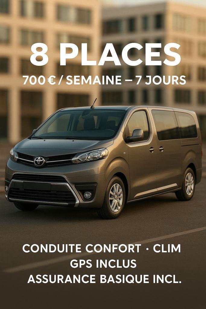 Location minibus Toyota Proace 8 places, Autos : Divers, Modes d'emploi & Notices d'utilisation, Enlèvement