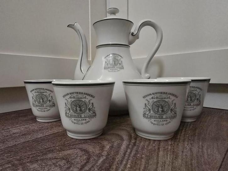 Prachtig koffiekan STOOM KOFFIEBRANDERIJ de HOMMEL Arnhem!, Antiek en Kunst, Antiek | Servies los, Ophalen of Verzenden