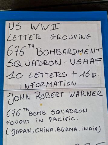 US ww2 676th Bombardment Grouping  beschikbaar voor biedingen